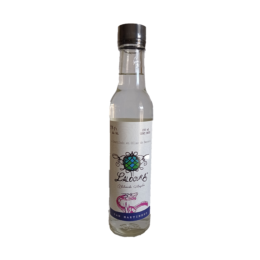 Destilado de agave Lalocura San Martinero de 250 ml