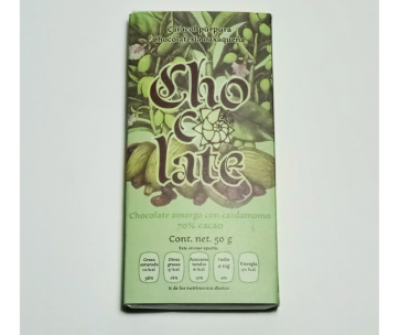 Chocolate 70% con Cardamomo. Caracol Púrpura