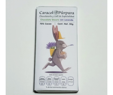 Chocolate con Lavanda 70% / Caracol Púrpura